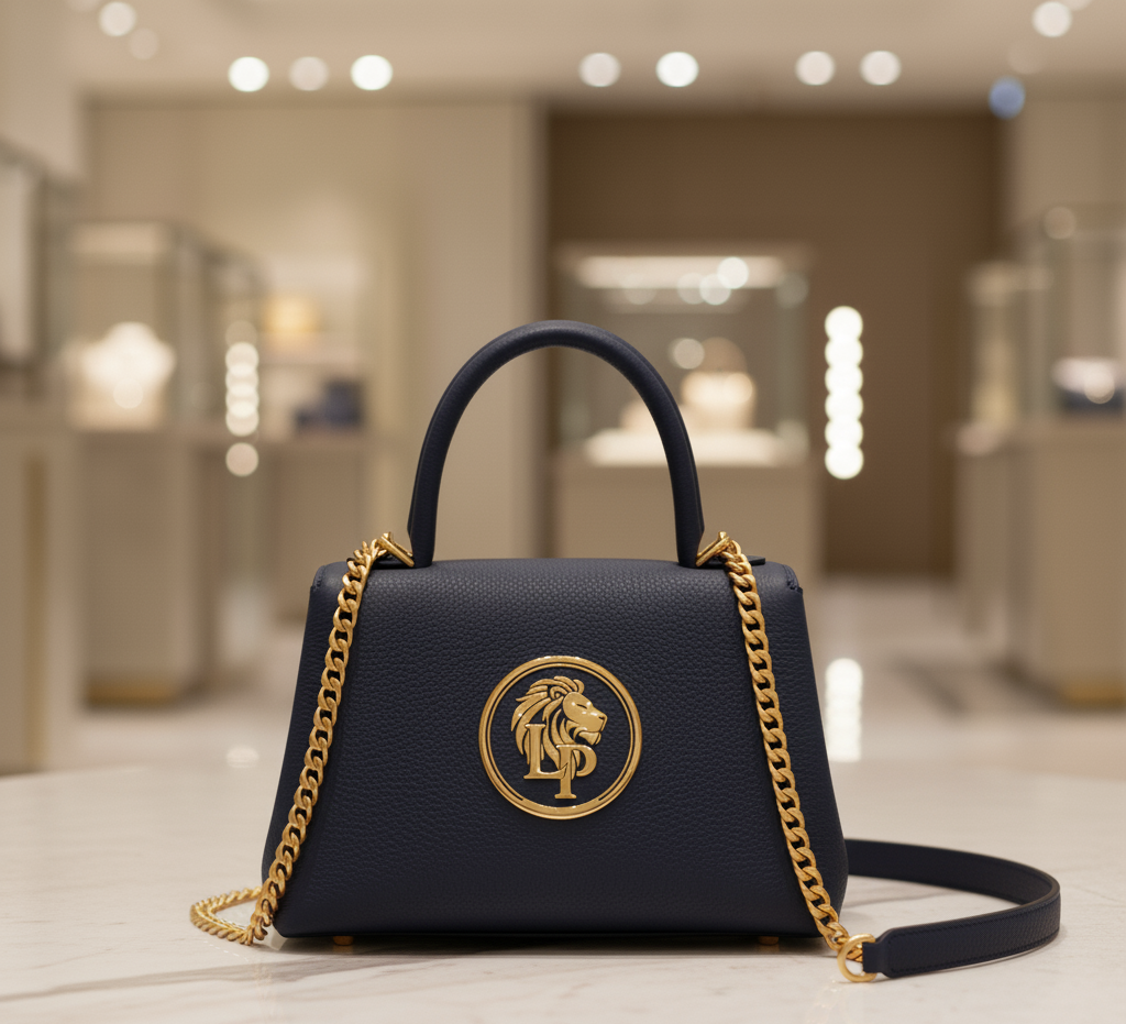 Navy Chain Bag